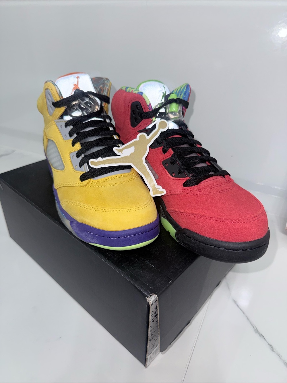 Jordan Kids Two-Tone Yellow & Red Retro Sneakers